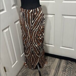 Worthington animal print maxi skirt